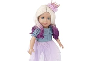 MUZI Wig Doll Wig for 18" American Doll, Curly Heat Resist Doll Hair for 18 in Doll Wig, American Doll Wig, Doll Hair wefts f