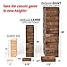 GoSports Large Wooden Toppling Tower - Stacks Up to 3 ft - Brown Wood Stain