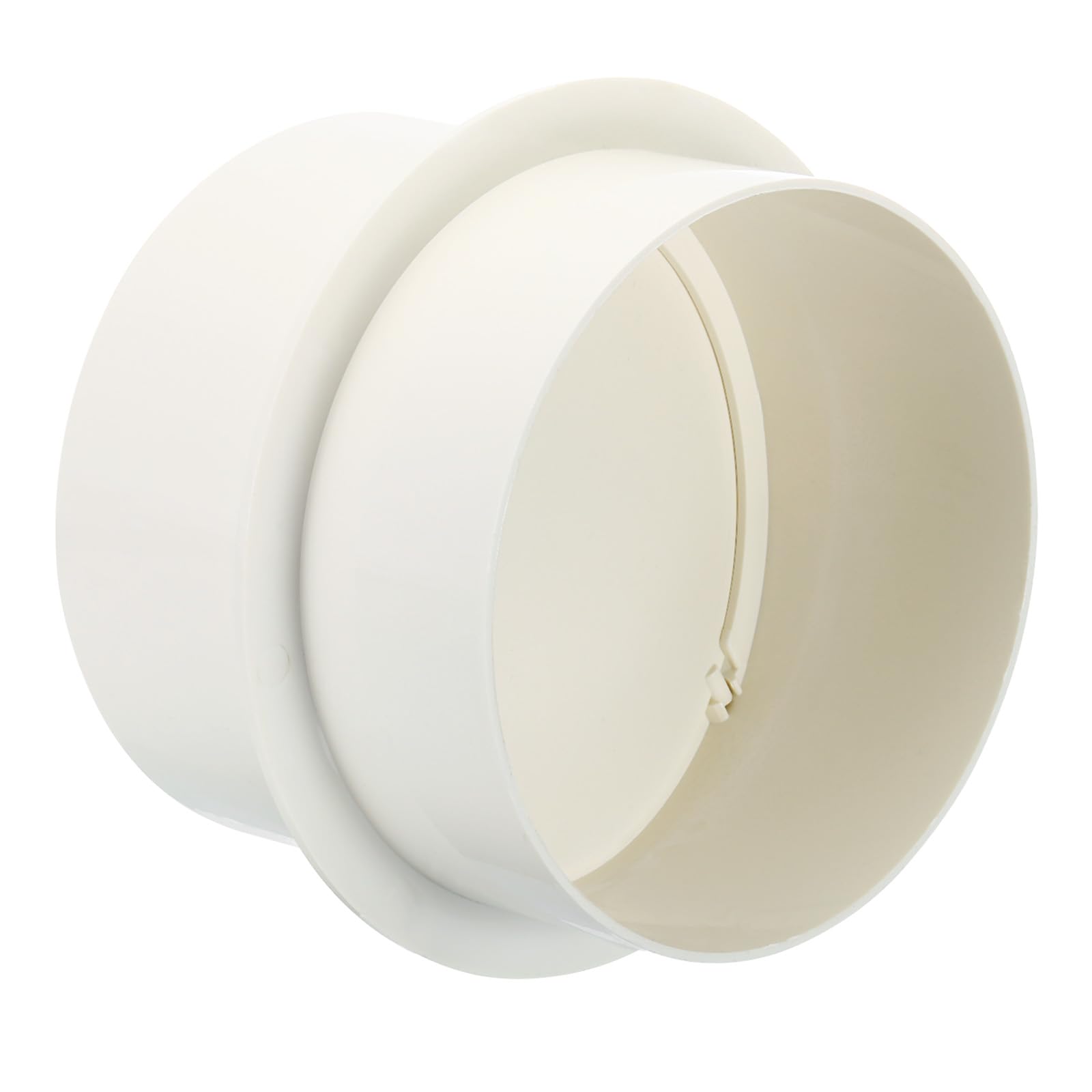 PATIKIL 6 Inch Backdraft Damper, PVC Ducting Hose Airflow Insert Backflow Preventer Shutter, One-Way Draft Stopper for Kitchen Bathroom Exhaust Vent Fans