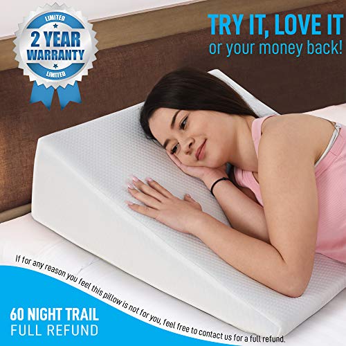 Healthex Bed Wedge Pillow Acid Reflux, Heartburn, Snoring Ultra