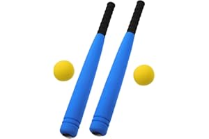 TOYANDONA Portable Baseball Bat with Foam Sticks and Soft Baseballs Lightweight EVA Training Equipment for
