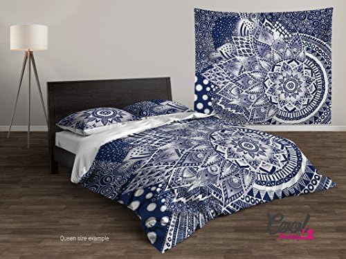 LACE MANDALA Bedding by Cool Bedding, Set of 3-4 Pcs Bohemian Duvet Cover, Boho Mandala Comforter Upgrade, Lace Mandala Beddings. Single Twin Full Queen King Quilts. ... (King Set 104"x92" $226)