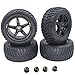4 Pieces 2.2 inches Tires & Wheel Rims 12mm Hex Foam Inserted For RC Off Road Rally Monster Tyre