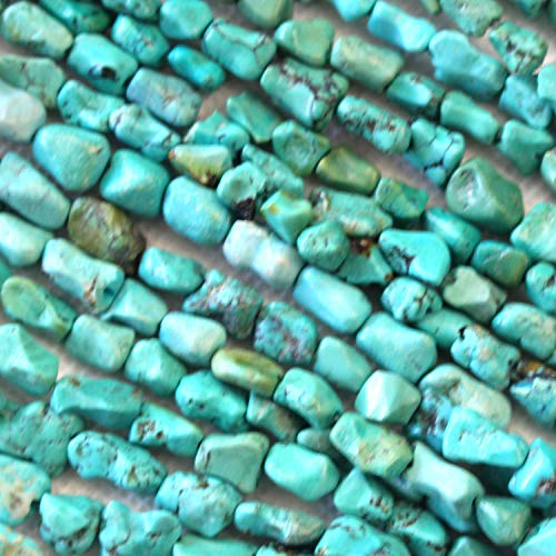 Natural Turquoise Gemstone Beads 6-8mm Nuggets Free Size Chips Semi Precious Beads for DIY Jewerly Making Beads - Thumbnail 3