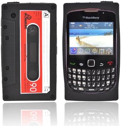 Shelfone - Stylish Red And Black Retro Cassette Tape Silicone Gel Case Cover For Samsung Galaxy S3 SIII I9300 / Apple iphone 3G 3GS IPone 4 4s / Ipod Touch 4 4th Gen / Blackberry bold 9700 / 9780 / 9360 (Blackberry bold 9700 / 9780, Black)
