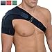 Shoulder Brace for Women & Men | Support for Torn Rotator Cuff & Other Shoulder Injury - Ac Joint, Dislocated, Separated, Frozen Shoulder | Neoprene Compression Wrap | by FIGHTECH (BLK, S-M)