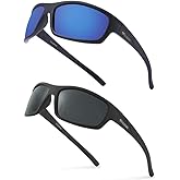 POLARKING Polarized Sport Sunglasses for Men Matte Finish Sun glasses Mirror Lens UV Blocking