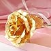 KDLINKS [Special Sale] 24K 6 Inch Gold Foil Rose, Best Valentine's Day Gift, Handcrafted and Last Forever! - Double Size Rose Flower Card