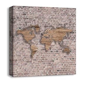 Canvas Wall Art Wood Feature Abstract...