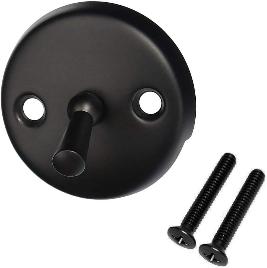 Westbrass R92-62 3-1/8" Trip Lever Tub Trim Set with 2-Hole Overflow Faceplate, Matte Black - - 