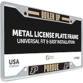 Desert Cactus Purdue University License Plate Frame Boilermakers Holder for Front or Back of Car Metal Car Tag Holder Officially Licensed (Slogan 2)