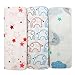 Muslin Swaddle Blanket 3 Pack-Truedays Large Organic Swaddle Best Gift for Baby Boys or Girls Nursery Sets-3 Beautiful Design 47