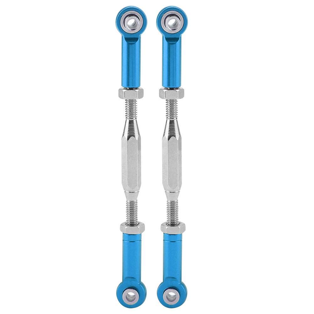 Dilwe RC Truck Steering Rods, Aluminum Alloy Steering Linkage Rods - Easy Installation & & Firm - Ideal for Slash 1/10 Scale RC Truck (Blue)