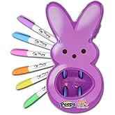 Eggmazing Egg Decorator - Peeps Bunny - Arts and Craft Set Includes 6 Colorful Quick Drying, Non-Toxic Markers (Purple), Ages