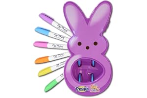 The Eggmazing Egg Decorator - Peeps Bunny - Arts and Craft Set Includes 6 Colorful Quick Drying, Non-Toxic Markers - Purple - Packaging May Vary