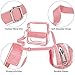 iSPECLE Clear Bag for Women, Clear Purse Approved for NFL, PGA, NCAA, Adjustable 59.1 inch Shoulder Strap for Girl, Pink