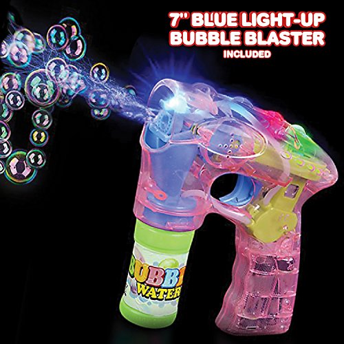 ArtCreativity 3 LED Light Up Bubble Guns, with Sound, Includes 6