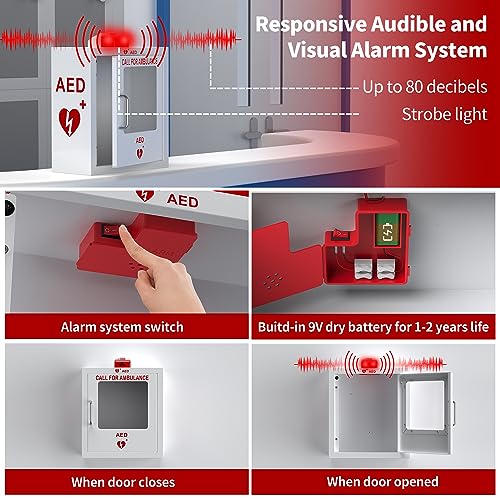 AED WallMounted AED with Alarm System IndustrialGrade