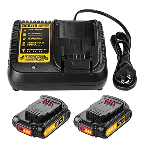 Energup 2Pack 20Volt Replacement Dewalt 20V Lithium Battery