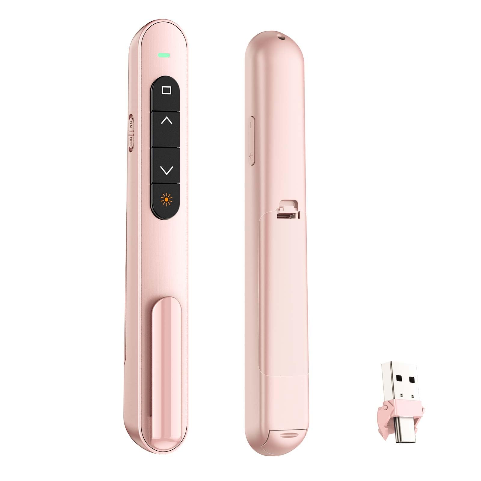 Photo 1 of QUI Presentation Clicker for PowerPoint, RF 2.4GHz USB C Wireless Presenter Remote with Volume Control, PowerPoint Clicker Slide Advancer for Mac, Windows, Laptop, Keynote