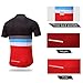 Coconut Ropamo CR Men's Cycling Jersey Set Road Bike Jersey Zipper Pocket Short Sleeves Cycling Kits Bib Shorts 3D Padded (Black/Red, XL)