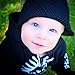 Born to Love Knuckleheads Black Boy's Baby Visor Beanie Hat with Stripes Detail