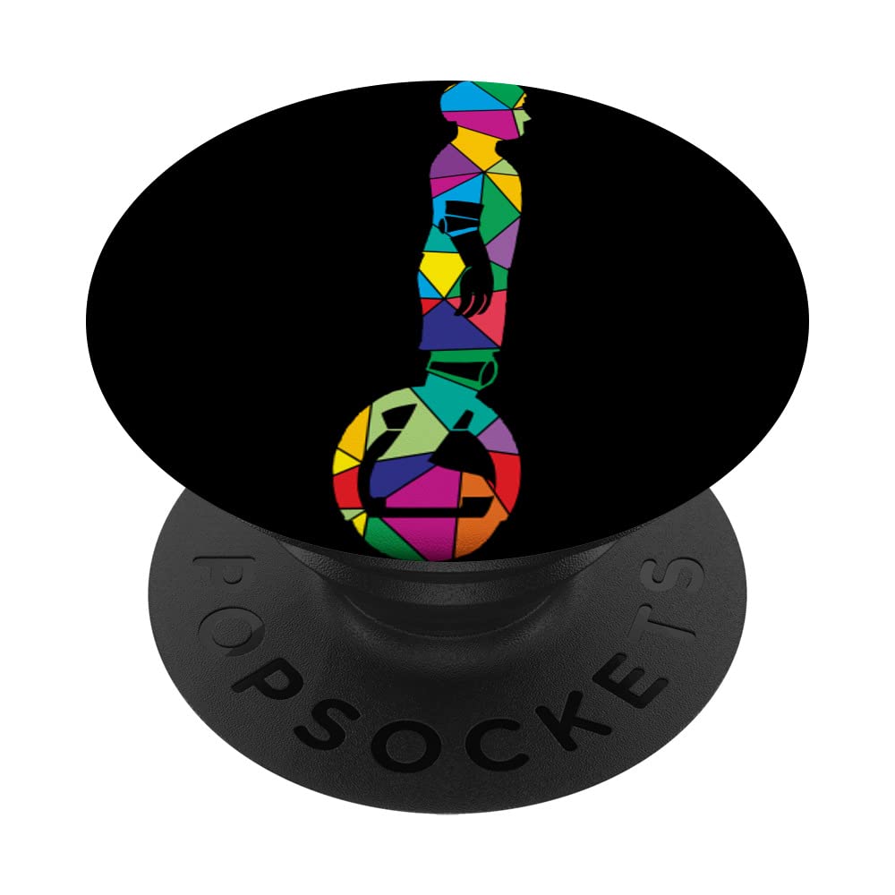 Low Poly Art Unicycle Geometric Polygon Art Solowheel PopSockets Swappable PopGrip
