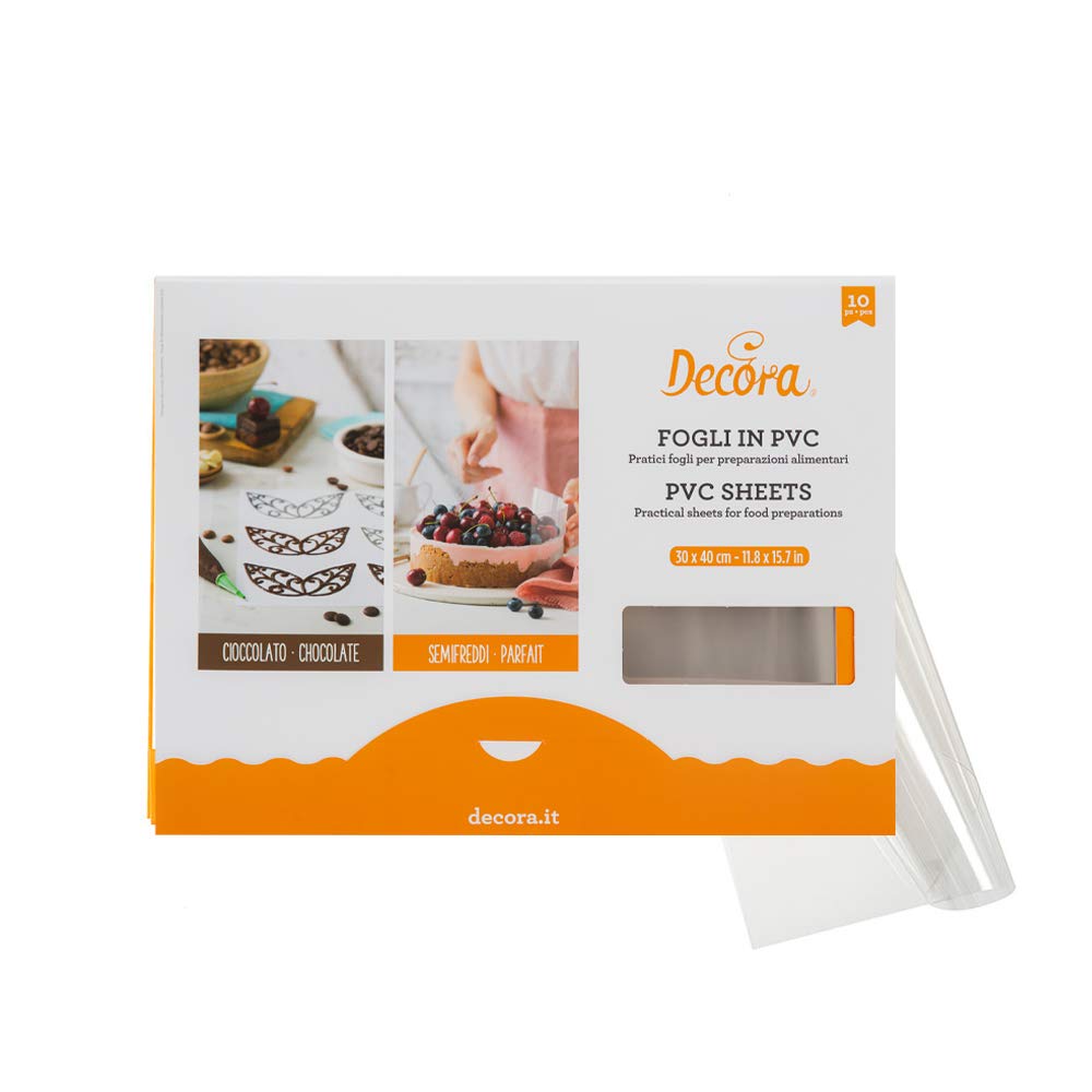 DECORA Food Pac Sheets, PVC, 30 x 40 cm-10 Pieces