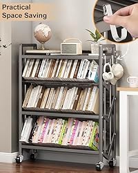 3 Tier All-Metal Rolling File Cart with Locking