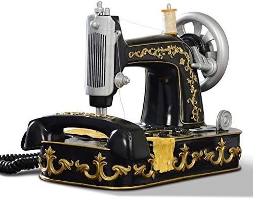 Antique telephone Fashion retro home fixed telephone Corded landline Creative sewing machine modeling