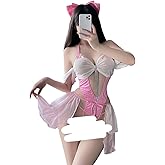 SNOMYRS Kawaii Dress Sexy Cosplay Lingerie Maid Outfit Japanese Lolita Mini Skirt Lace Teddy Bodysuit Halloween Costumes