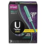 U by Kotex Sleek Tampons, Regular, 34 Count