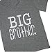 Toddler Boys Big Brother V neck Grey T Shirt Little Brother White Baby Bodysuits (3-4T, Big bro)