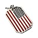 USA FLAG PENDANT AMERICAN OLD GLORY STARS STRIPES DOG TAG BALL CHAIN NECKLACE US