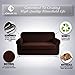 CHUN YI Stretch Loveseat Sofa Slipcover 2 Piece Sofa Cover, 2 Seater Couch Slipcover Soft Washable Furniture Covers, Medium, Chocolate