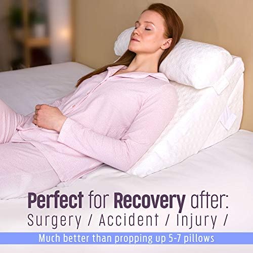 Flexicomfort Memory Foam Wedge Pillow for Sleeping with ...