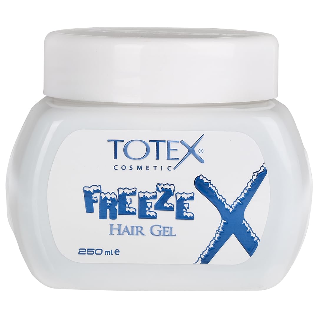 Totex Hair Styling Freeze Gel 250 ml | Extreme Hold Hair Gel | Long Lasting Strong Control | Non-Sticky Transparent Formula | Professional Salon Quality Styling Gel for Men & Women