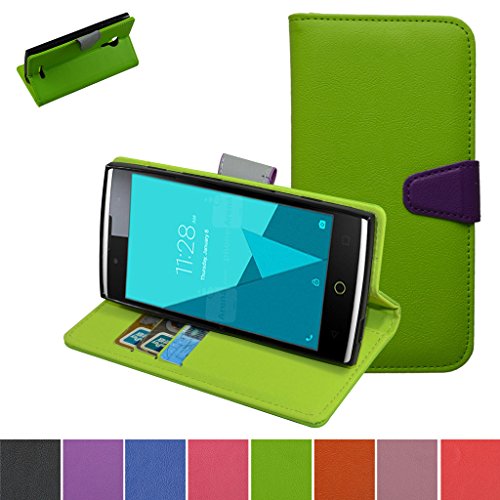 Alcatel One Touch Pop 3 5.0 Case,Mama Mouth [Stand View] Folio Flip Premium PU Leather [Wallet Case] With Card Slots and Inner Pocket Cover For Alcatel One Touch Pop3 5.0 inch Smartphone,Green