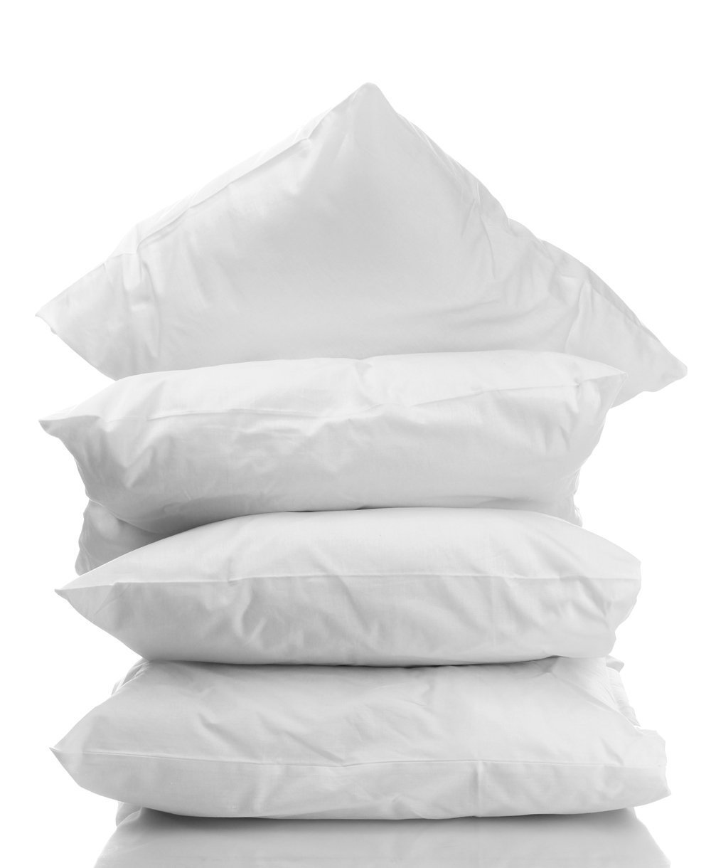 Digital Decor 4-Pack Hotel Sleeping Pillows 100% Hypoallergenic White with High Thread Count 100% Cotton Shell. Made in USA.