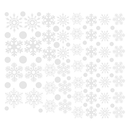 48pcs Snowflake Window Clings Glueless PVC Wall Stickers for Window Glasses Christmas Window Decorations