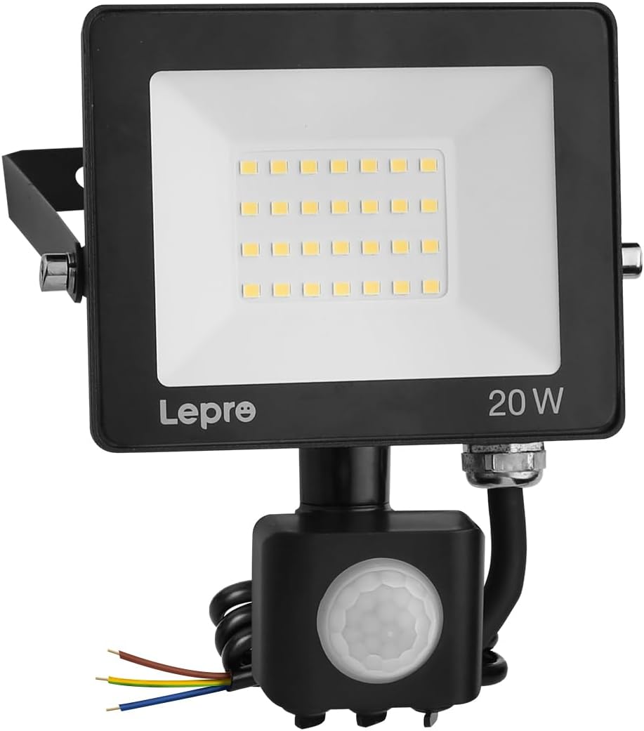 Lepro Outdoor Motion Sensor Light 20W 2000 Lumen IP65 Flood Security Light