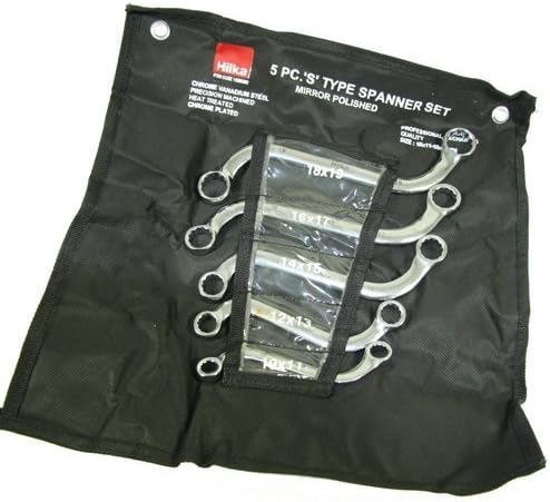 16500502 5 Piece S Type Spanner Set 10-19mm by Hilka Tools