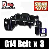 Tactical Belt (Black) - Custom Minifigure Piece