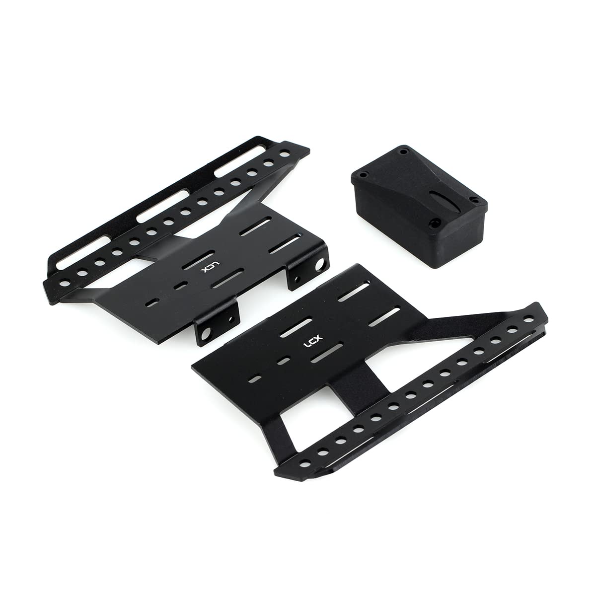 Photo 1 of LCX Racing 1/10th RC Crawler Car Metal Rail Steel Side Step Running Board Rock Slider for Axial SCX10 II 90046 Cherokee Body, Upgrades Parts Accessories
