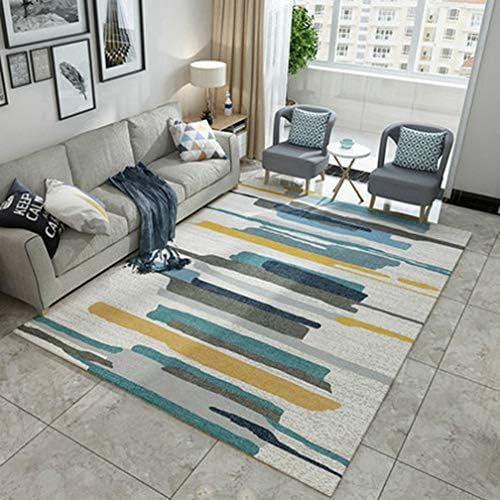 POLLYEDEN Striped Living Room Area Rugs 3D Rug Rectangular Carpets Children Bedroom Mats Outdoor Indoor Home Decor Runners 4' X 5'