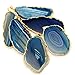 1 Blue Agate Pendant Plated Gold Plated Rock Paradise Exclusive COA AM8B9-01