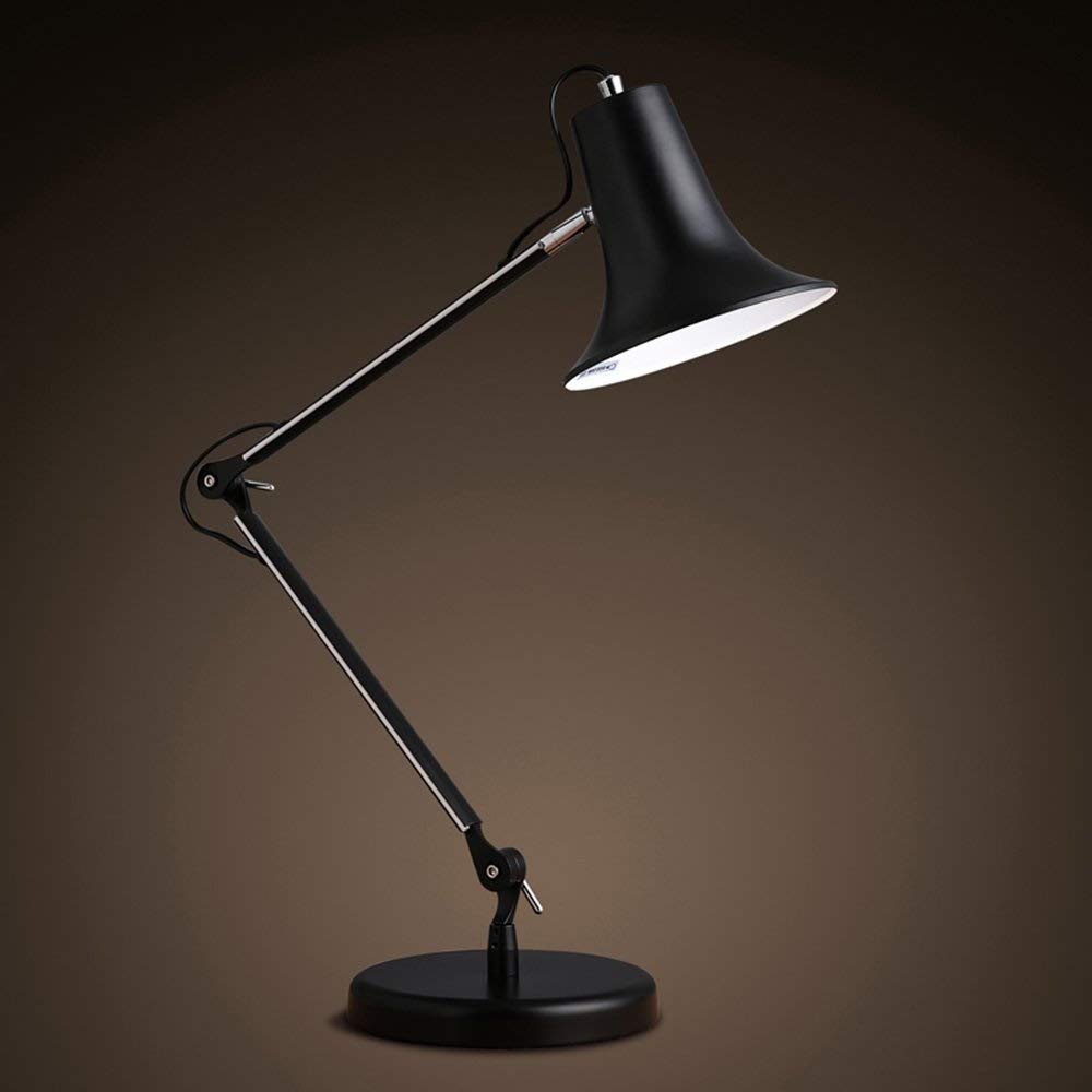 YF-CHEN Desk Lamp LED Desk Lamp, E27 Screw Bulb Holder, Swing Arm Architect Lamp, Flexible Table Lam