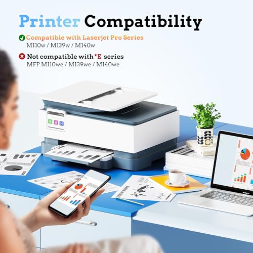 LxTek 142A Toner with Chip Compatible for HP Laserjet M140W Toner for HP 142A W1420A 142X W1420X for Laserjet Pro M110w M110 MFP M140w M140 M139w M139 (Black, 1-Pack)
