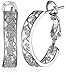 Amazon Collection Sterling Silver Filigree Hoop Earrings