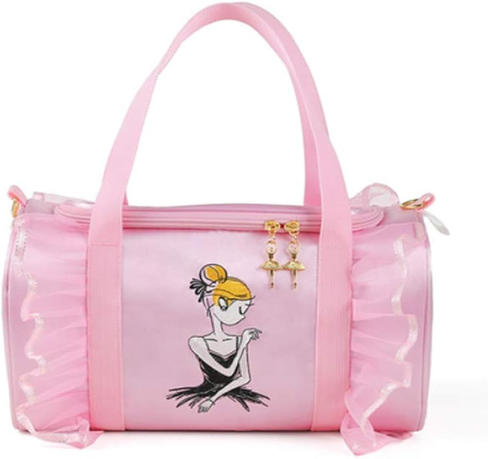 Dance Duffel Bag For little Girls Gym Bag Sports Duffle Bag for Kids(Pink) Clothing